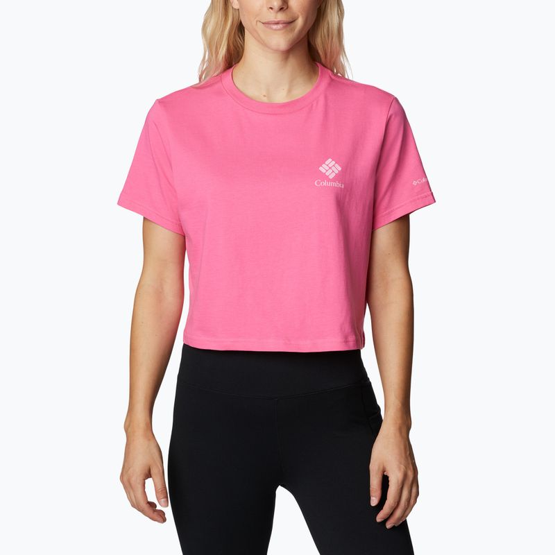 Columbia North Cascades Cropped pink women's trekking shirt 1930051656