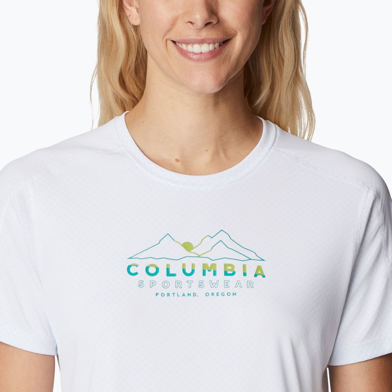Columbia women's Zero Rules Graphic Crew trekking shirt white 1991583101 3