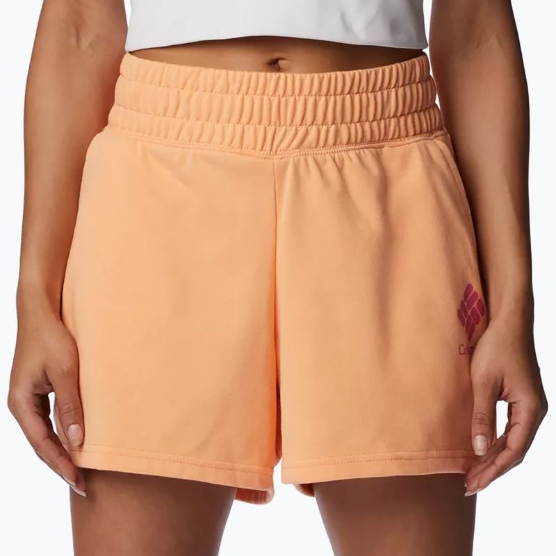 Women's Columbia Logo III French Terry trekking shorts orange 2032881812 4