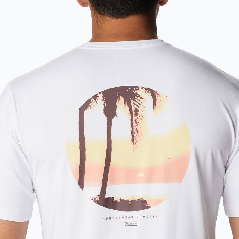 Columbia Tech Trail Graphic men's trekking shirt white 1930802 5