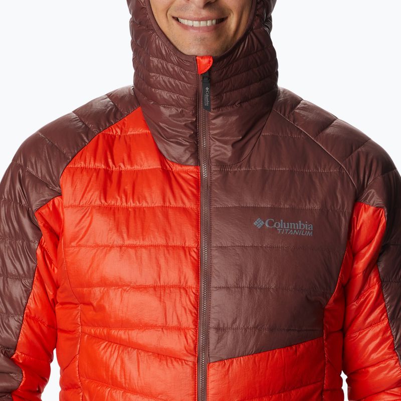Men's Columbia Platinum Peak Hooded Down Jacket Red 2008611839 6