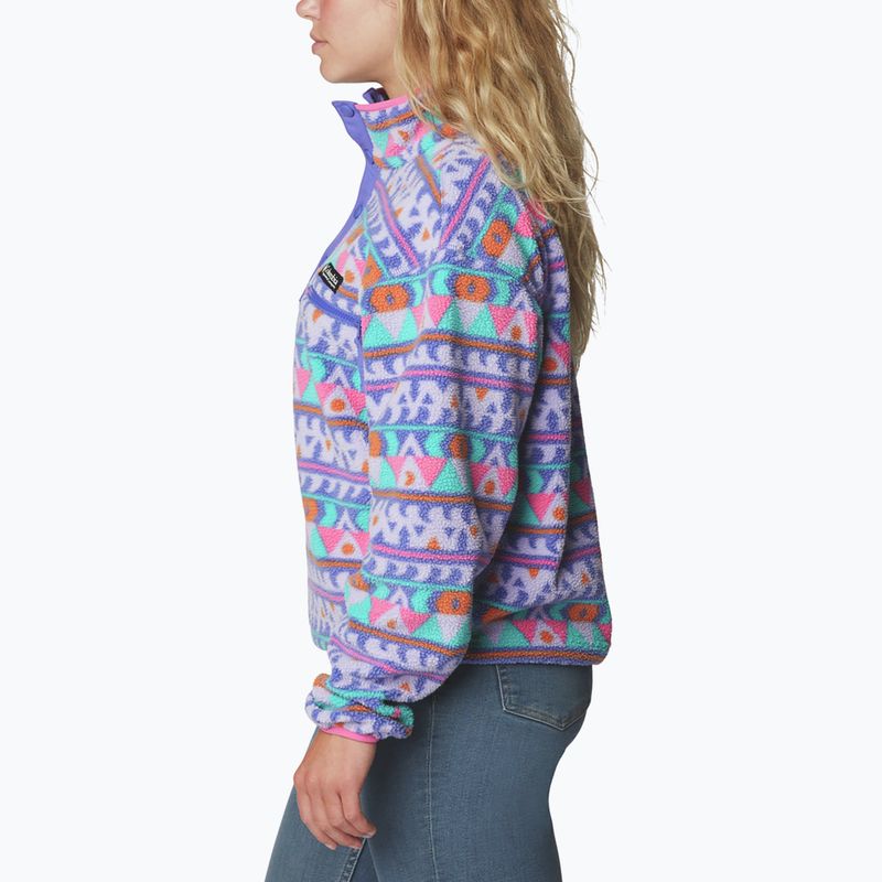 Columbia women's Helvetia Cropped Half Snap fleece sweatshirt purple 2014561 3