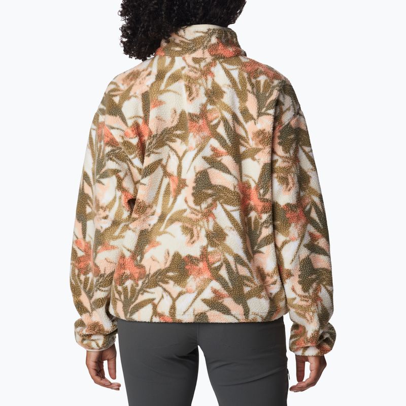Columbia women's Helvetia Cropped Half Snap fleece sweatshirt chalk floriculture 2014561194 5