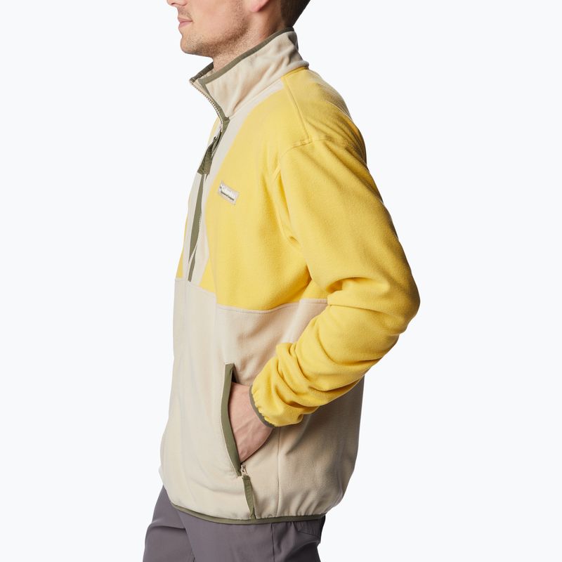 Columbia Back Bowl men's fleece sweatshirt yellow and beige 1890764743 4