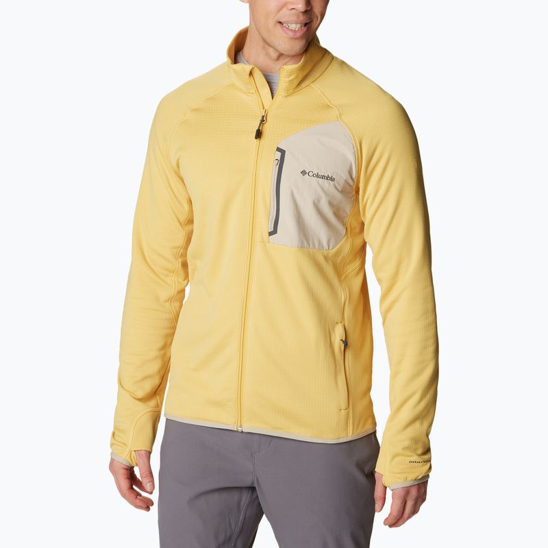 Columbia men's Triple Canyon Full Zip trekking sweatshirt yellow 2031311