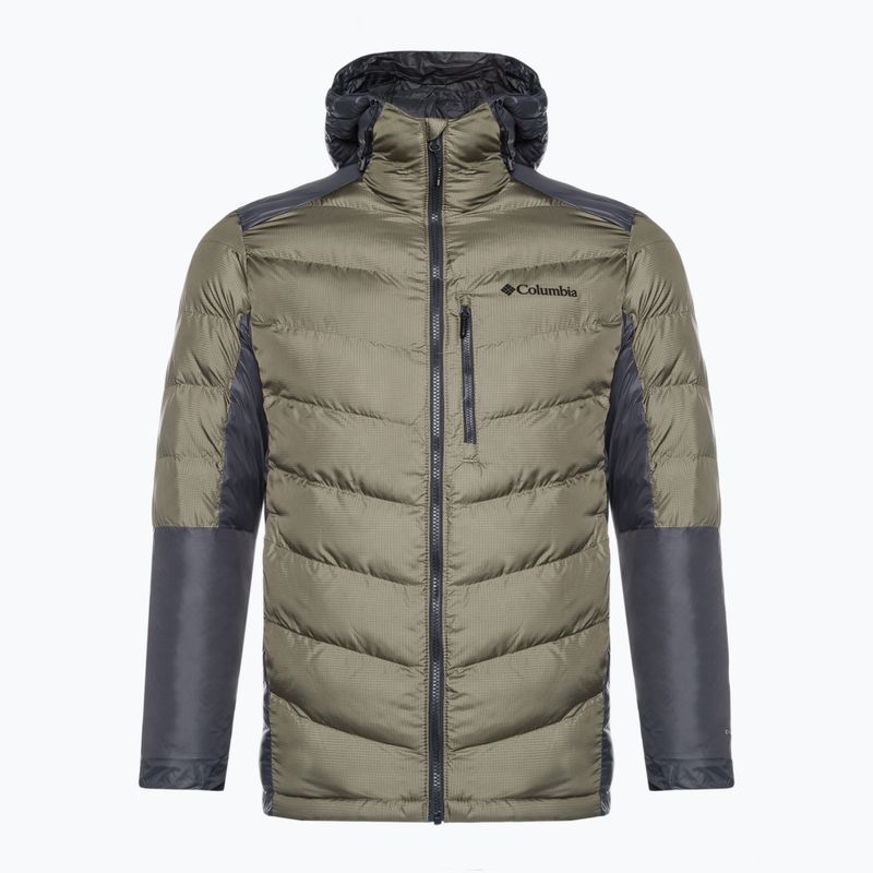 Columbia Labyrinth Loop Hooded stone green/shark men's down jacket 8