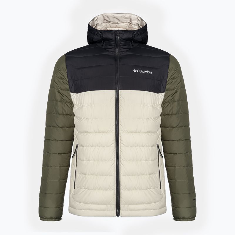 Men's Columbia Powder Lite Hooded down jacket dark stone/shark/stone green 8