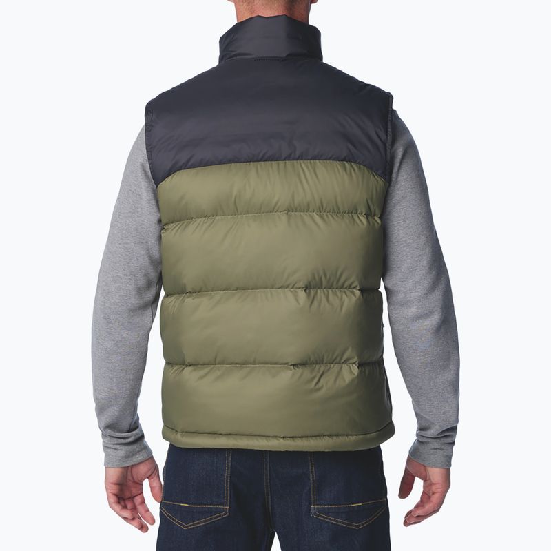 Columbia Bulo Point II Down stone green/shark men's trekking sleeveless jacket 2