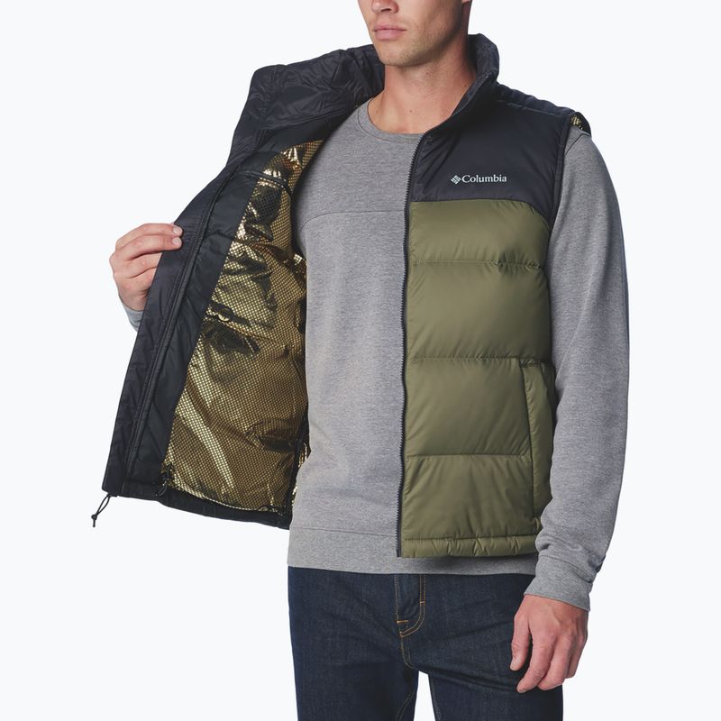 Columbia Bulo Point II Down stone green/shark men's trekking sleeveless jacket 3