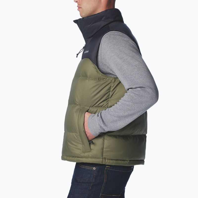 Columbia Bulo Point II Down stone green/shark men's trekking sleeveless jacket 4