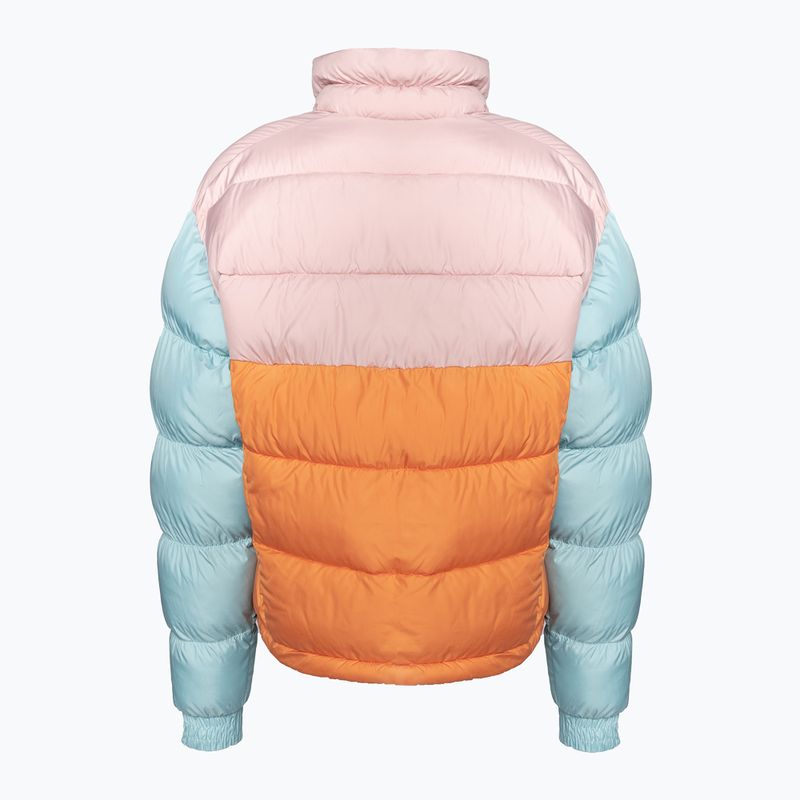 Columbia Pike Lake II Cropped sunset peach/dusty pink/aqua haze women's down jacket 9