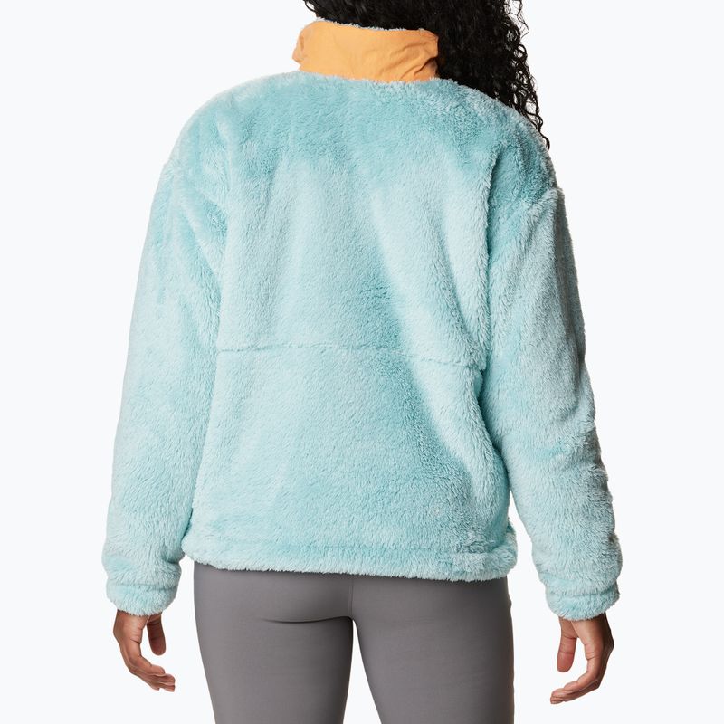 Columbia Boundless Discovery Sherpa women's trekking sweatshirt aqua haze/sunset peach 2