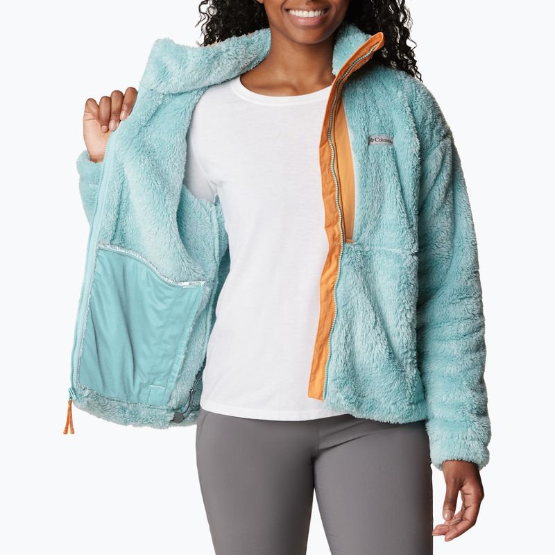 Columbia Boundless Discovery Sherpa women's trekking sweatshirt aqua haze/sunset peach 5