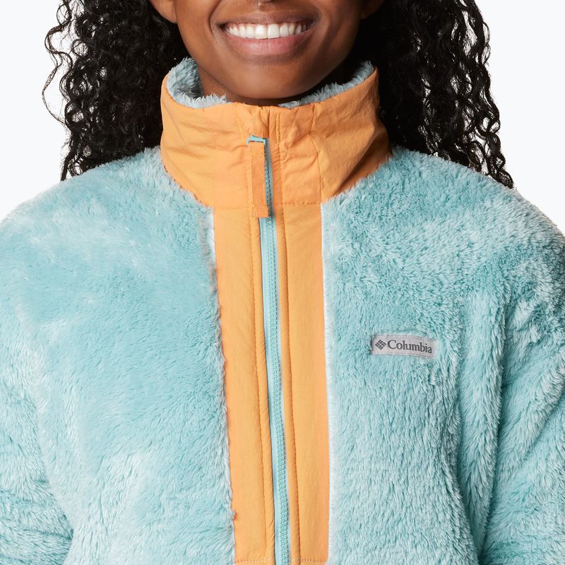Columbia Boundless Discovery Sherpa women's trekking sweatshirt aqua haze/sunset peach 6