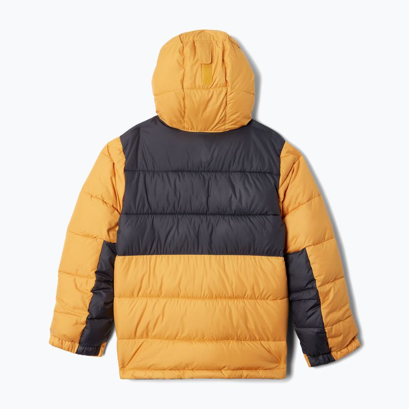 Columbia Pike Lake II Hooded raw honey/shark children's down jacket 2