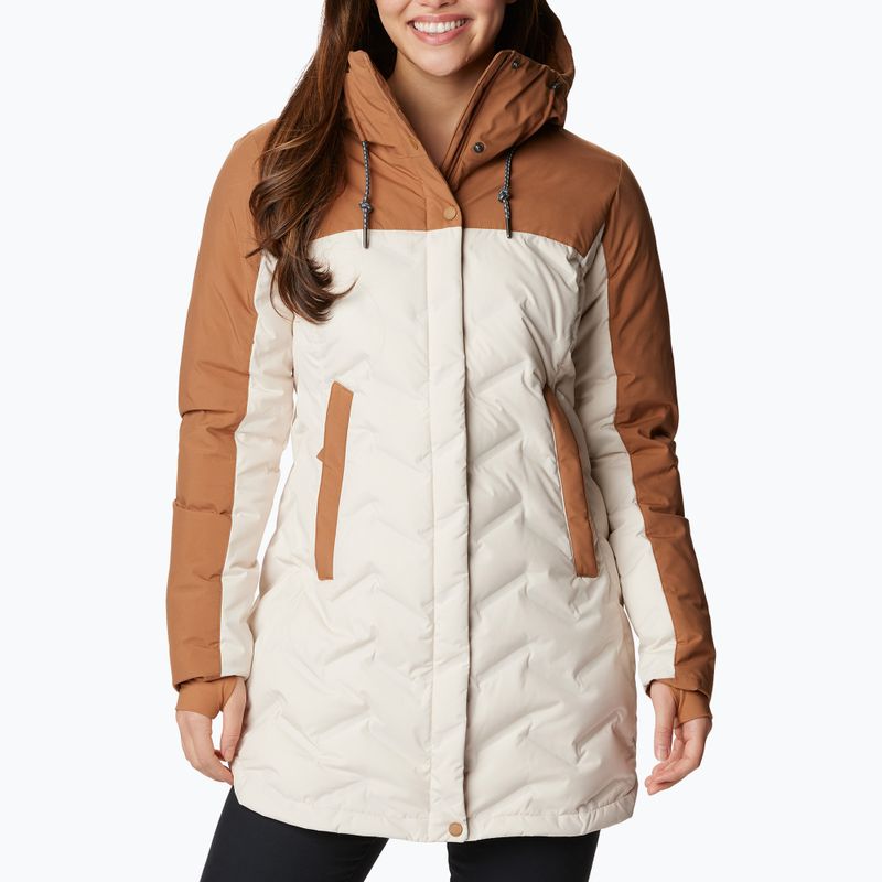 Columbia Mountain Croo II Mid Down women's jacket chalk/camel brown