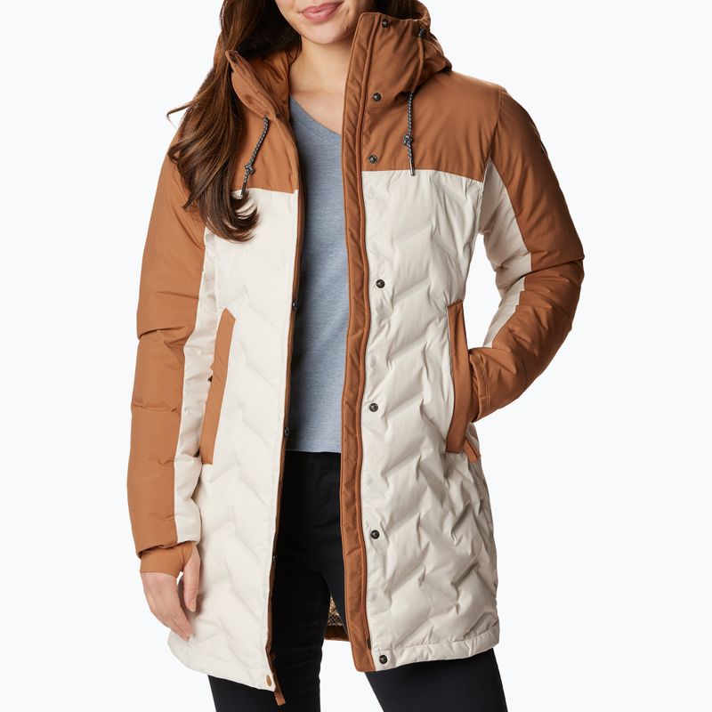 Columbia Mountain Croo II Mid Down women's jacket chalk/camel brown 4