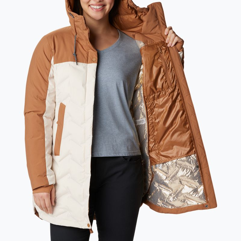Columbia Mountain Croo II Mid Down women's jacket chalk/camel brown 5