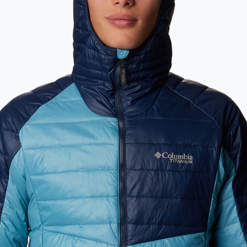 Men's Columbia Platinum Peak Hooded down jacket shasta/collegiate navy 6