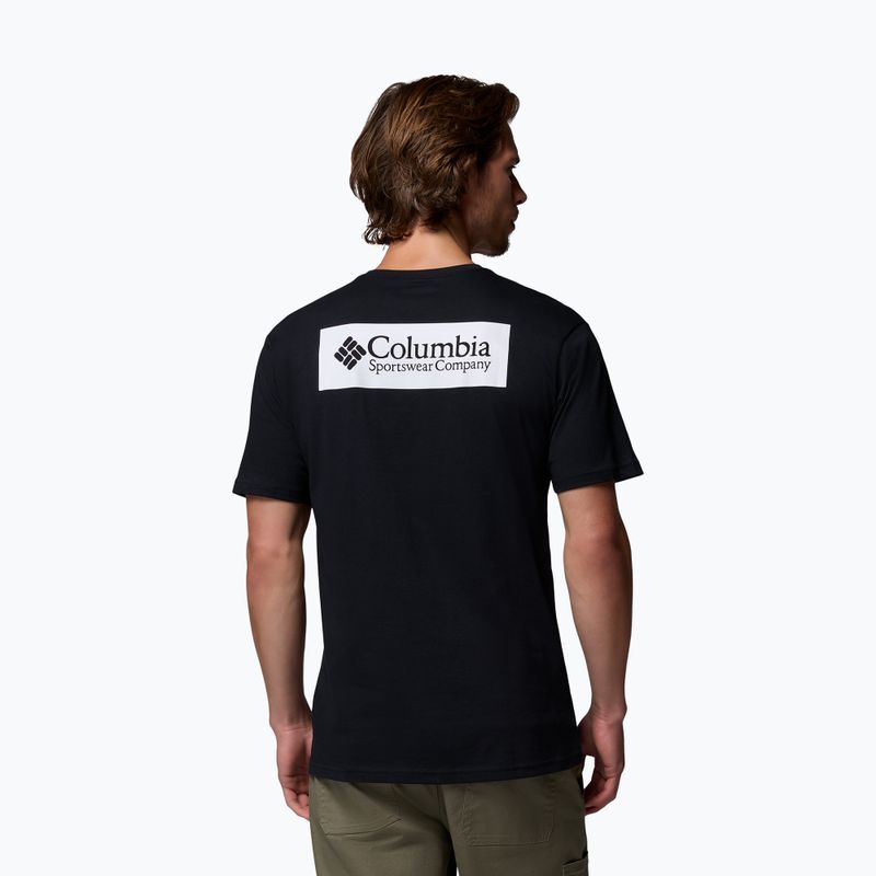 Men's trekking T-shirt Columbia North Cascades black/csc box logo 3