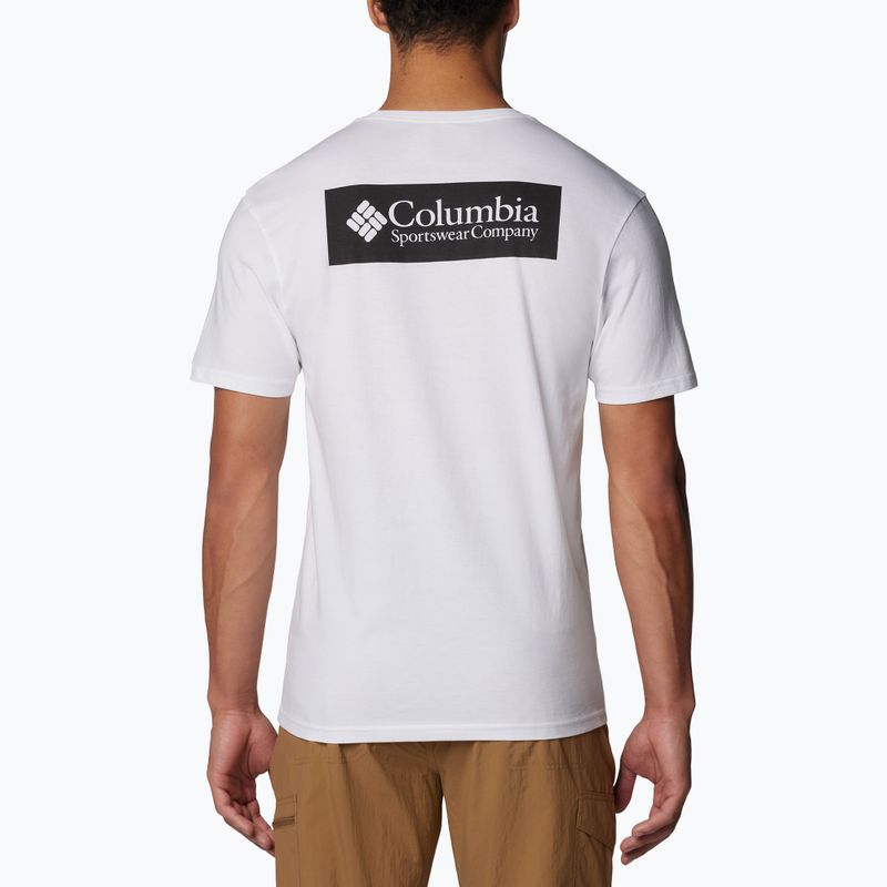 Men's trekking T-shirt Columbia North Cascades white/csc box logo 2