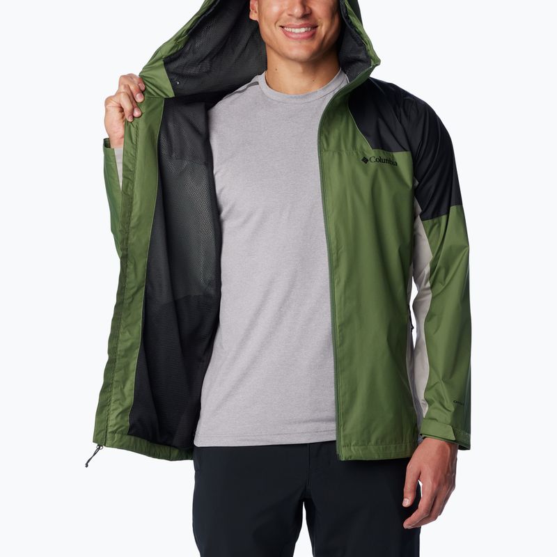 Columbia Inner Limits III men's rain jacket canteen/black/flint grey 5