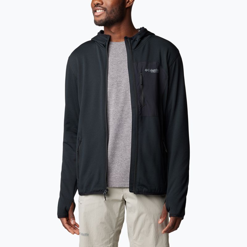 Men's Columbia Triple Canyon Grid fleece sweatshirt black/black 2
