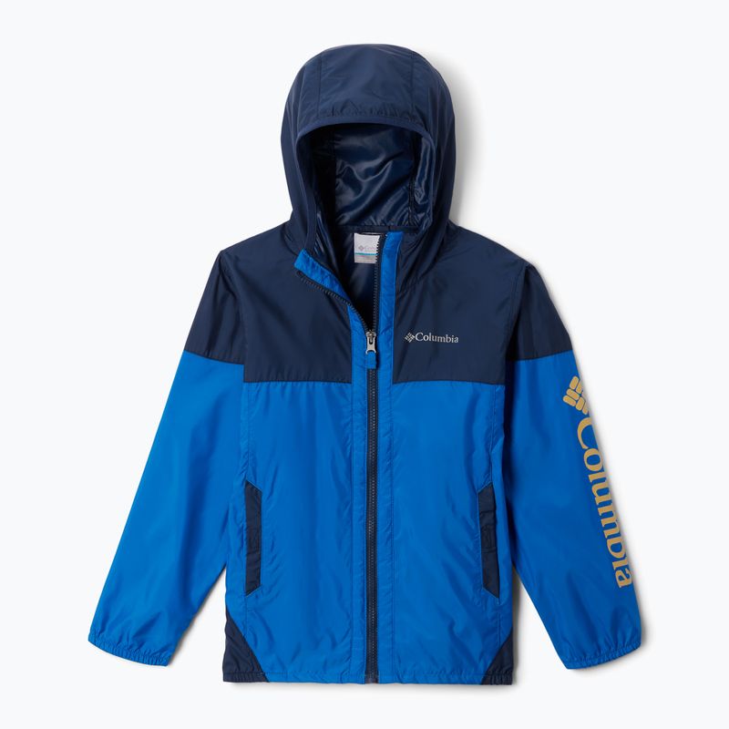 Columbia Flash Challenger children's wind jacket cbright indigo/collegiate navy