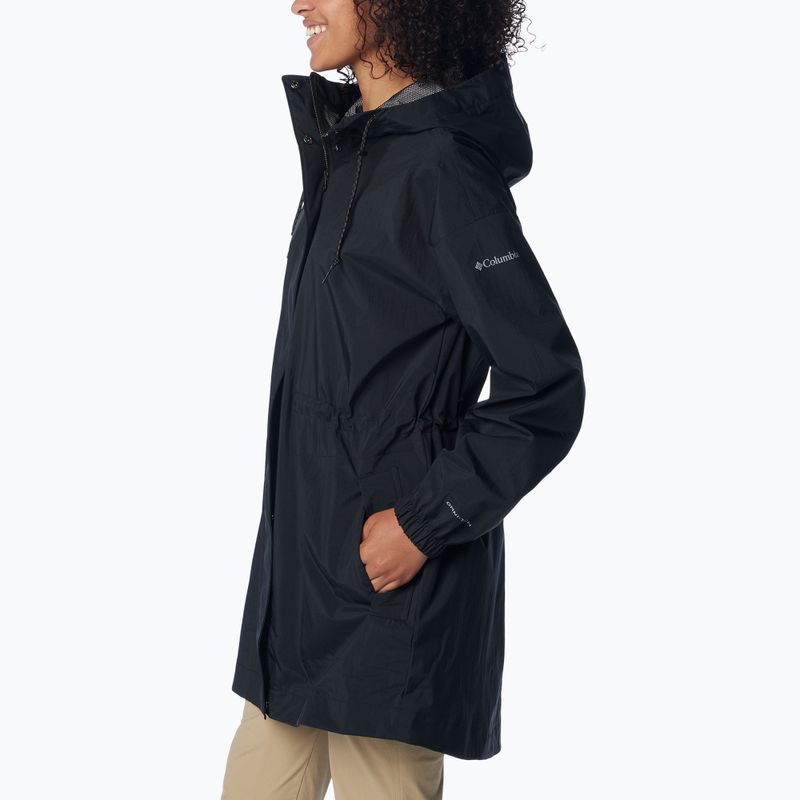 Women's Columbia Splash Side black crinkle raincoat 4