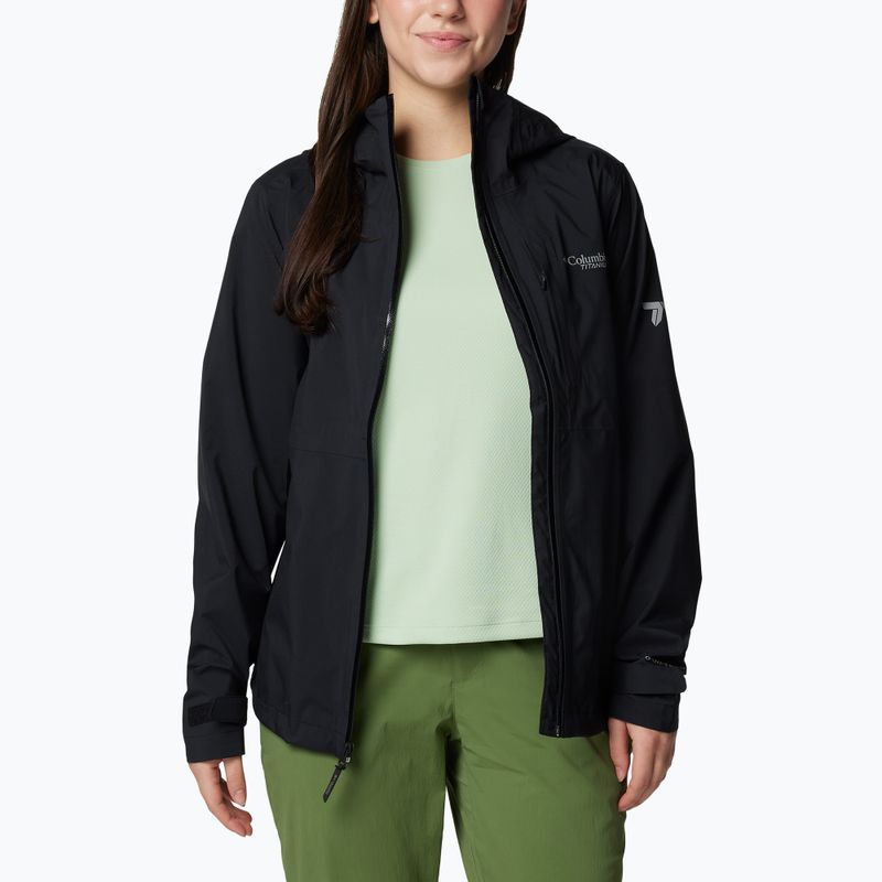 Columbia women's OmniTech AmpliDry II rain jacket black 2