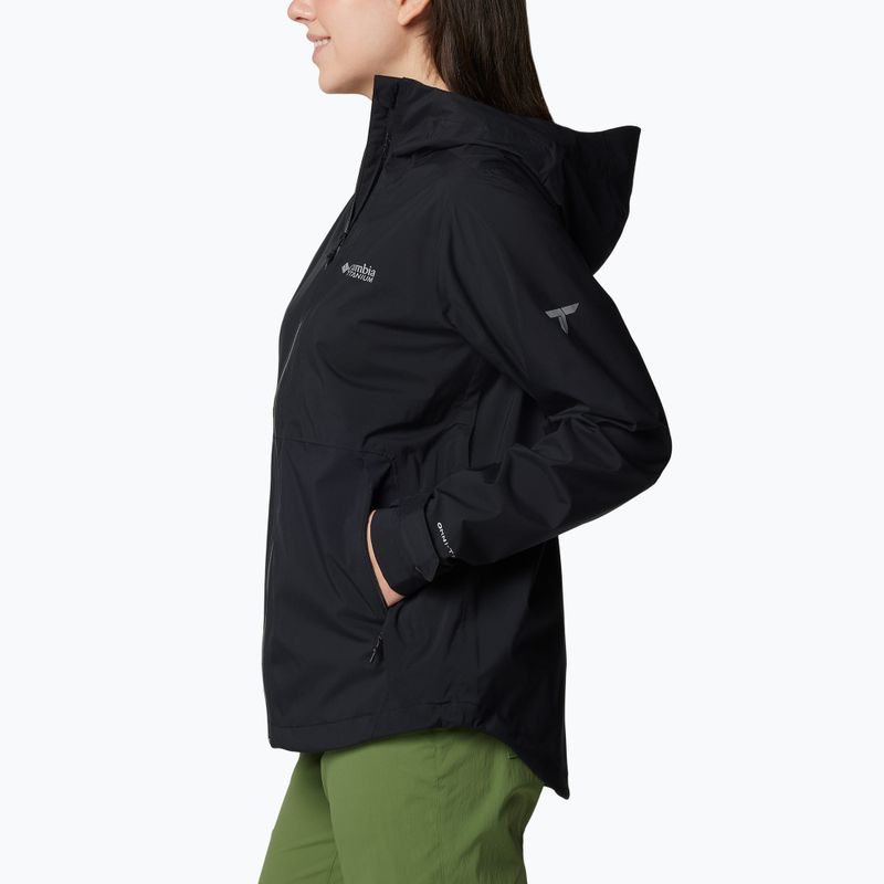 Columbia women's OmniTech AmpliDry II rain jacket black 4