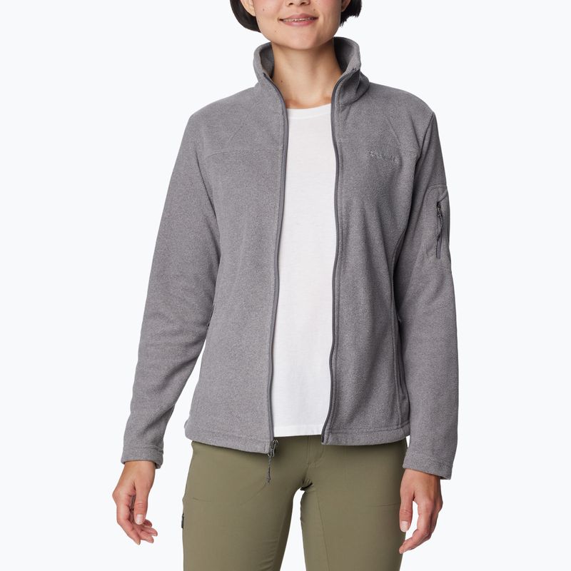 Women's fleece jacket Columbia Fast Trek II city grey heather/city grey 6