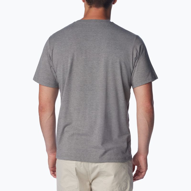 Columbia men's Sun Trek Short city grey heather/simple gorge trekking shirt 3
