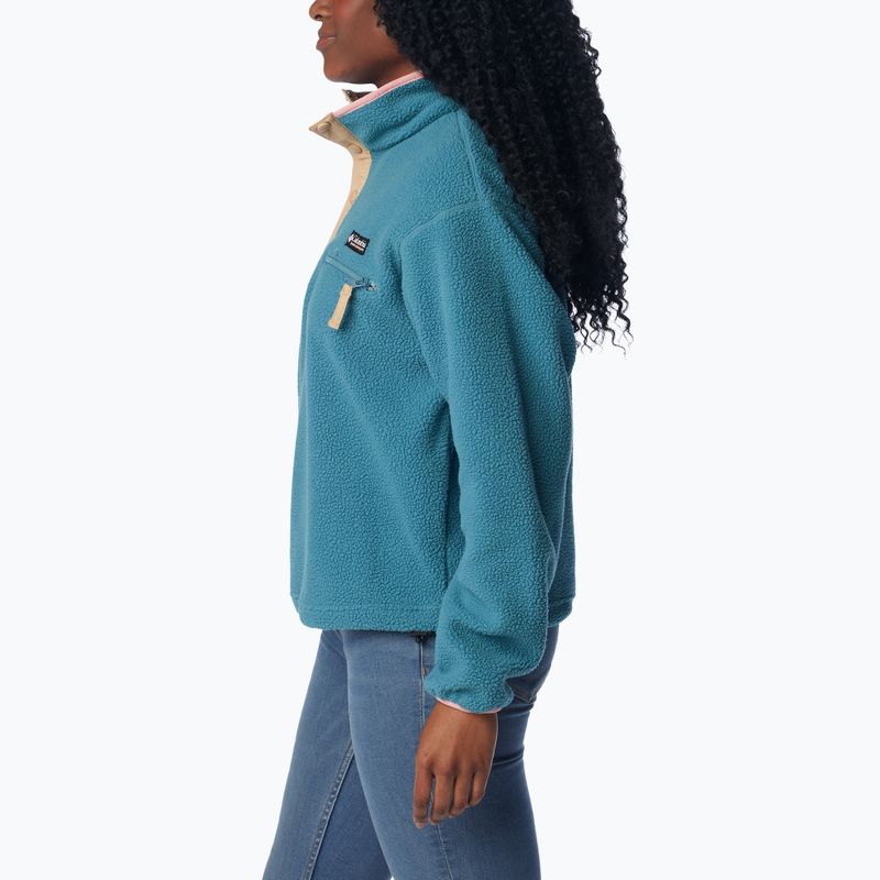 Columbia Helvetia Cropped 1/2 cloudburst/canoe women's fleece sweatshirt 3