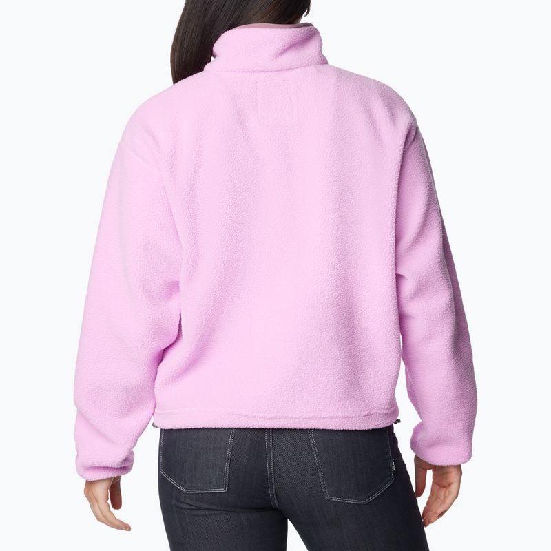 Columbia Helvetia Cropped 1/2 cosmos/salmon rose/fig women's fleece sweatshirt 2