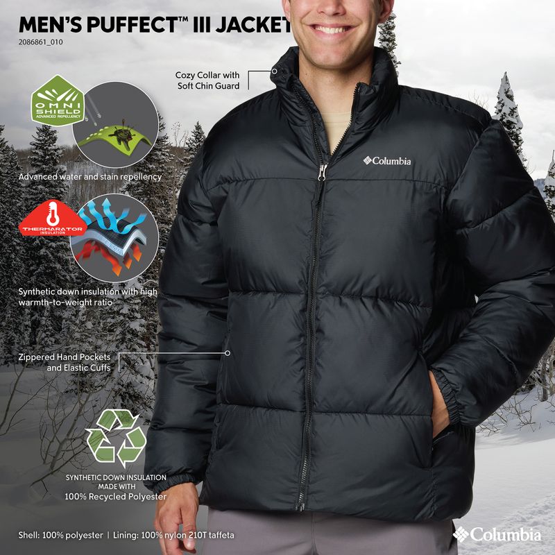 Men's insulated jacket Columbia Puffect III black 8