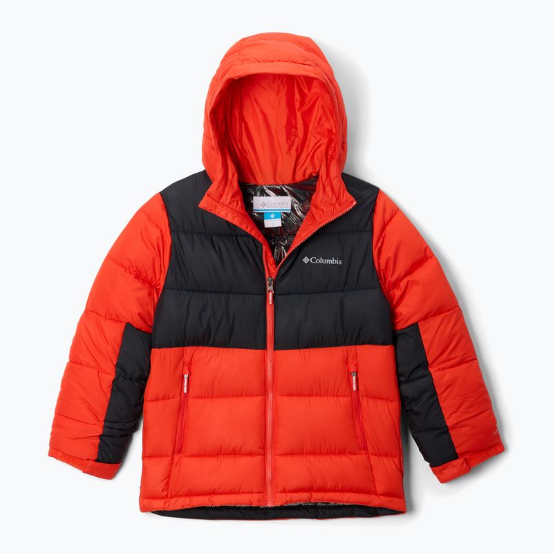 Columbia Pike Lake II Hooded spicy/ black children's down jacket