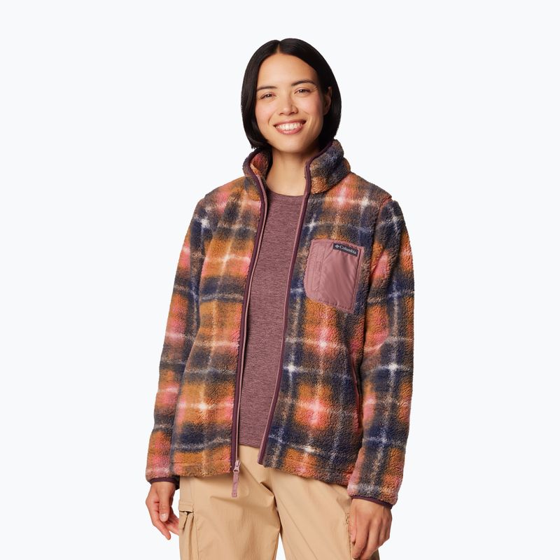 Columbia women's West Bend Print sweatshirt fig omblur 5
