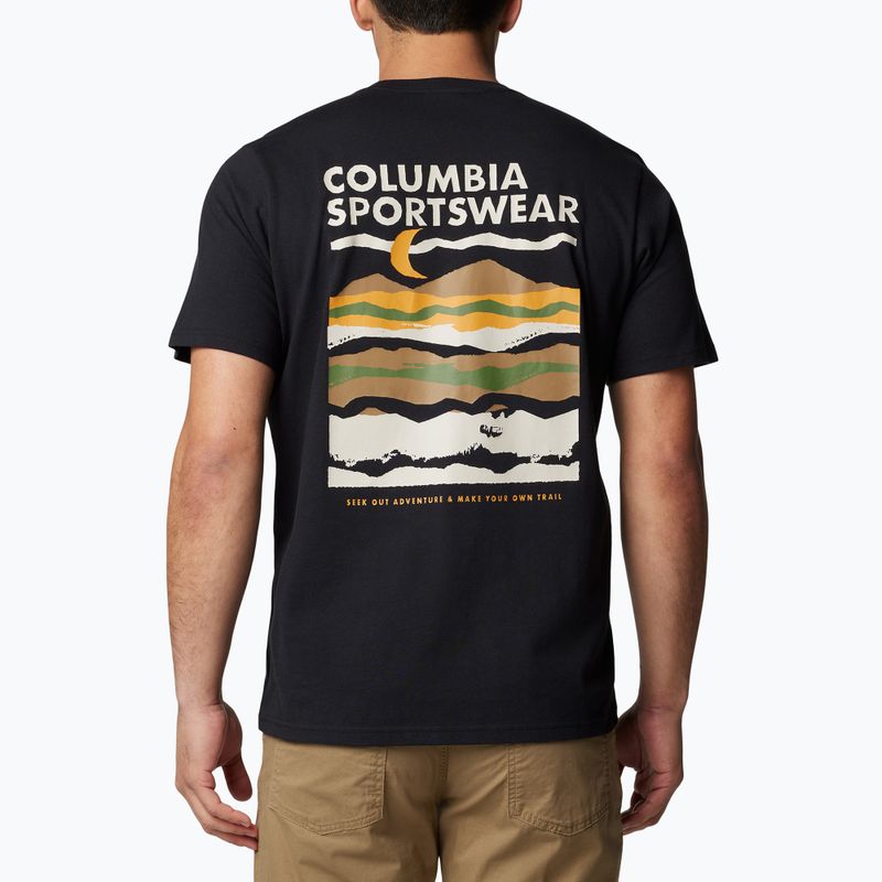 Columbia Explorers Canyon Back black/torn moonscape men's trekking shirt 2
