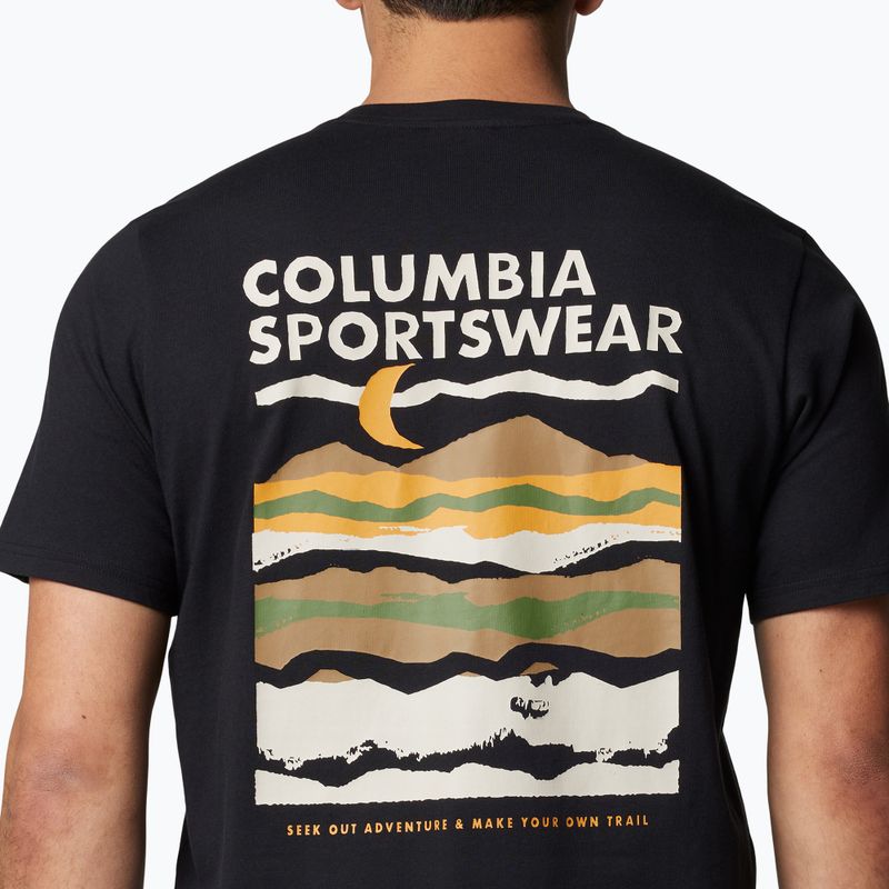 Columbia Explorers Canyon Back black/torn moonscape men's trekking shirt 5