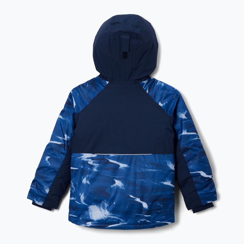 Columbia Mighty Mogul III Printed mountain blue windblown/ collegiate navy children's ski jacket 2