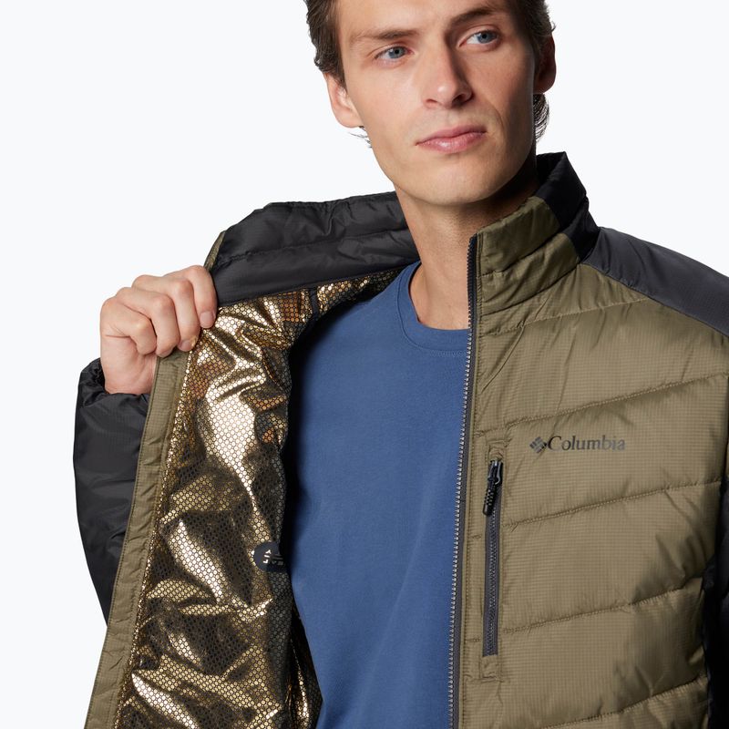 Columbia Labyrinth Loop II stone green/ shark men's down jacket 6