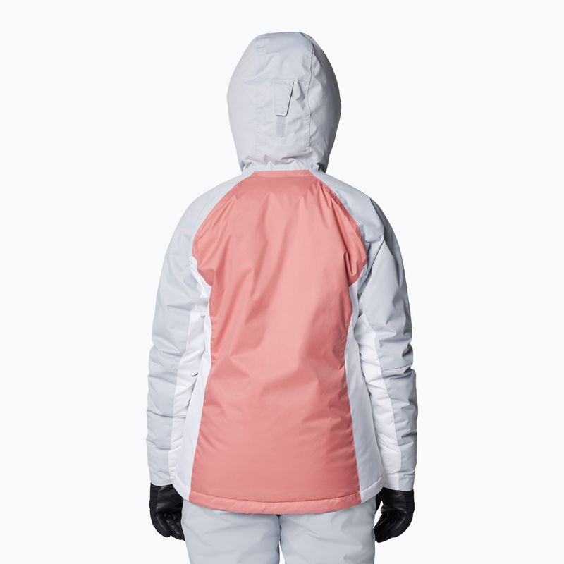 Columbia Snowy Summit Ins pink agave/white/cirrus grey dobby women's ski jacket 2