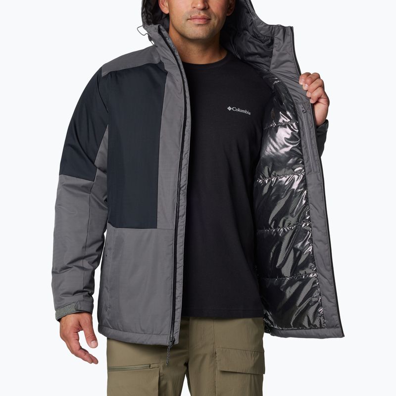 Columbia Point Park II Insulated city grey/black men's insulated jacket 7