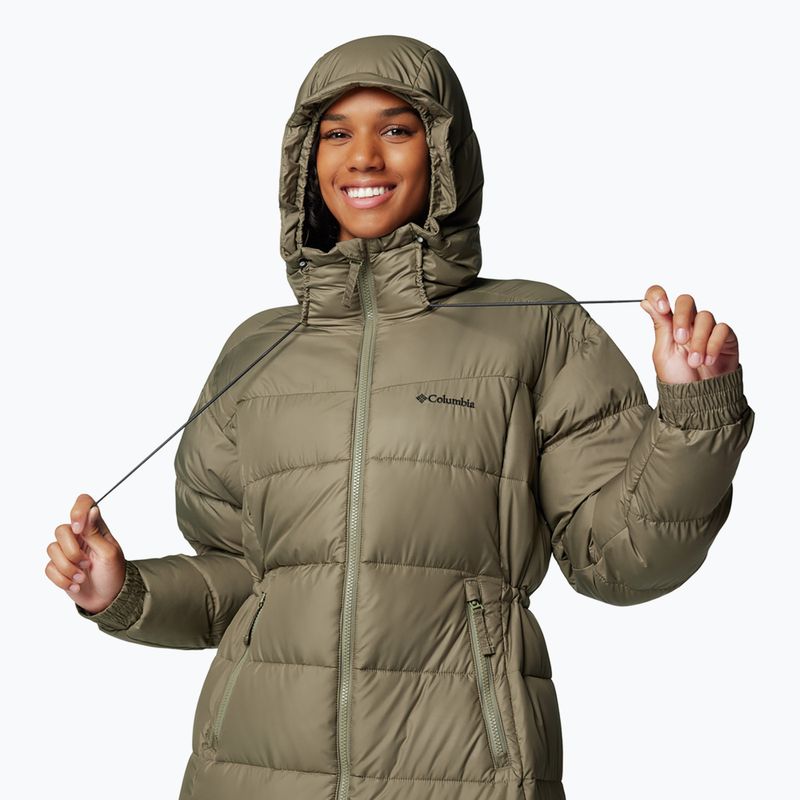 Columbia Pike Lake II Long stone green women's down coat 5