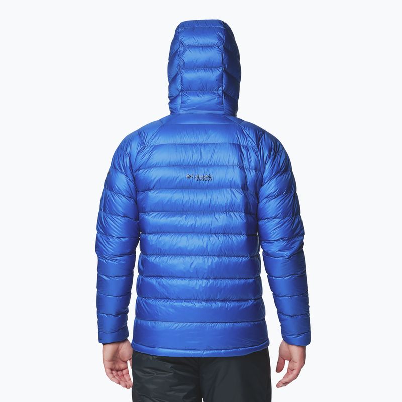 Men's Columbia Arctic Crest Down Hooded Mountain Blue Jacket 3