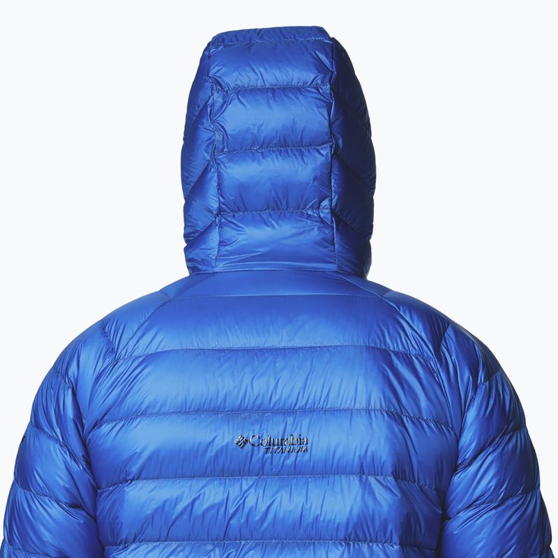 Men's Columbia Arctic Crest Down Hooded Mountain Blue Jacket 8