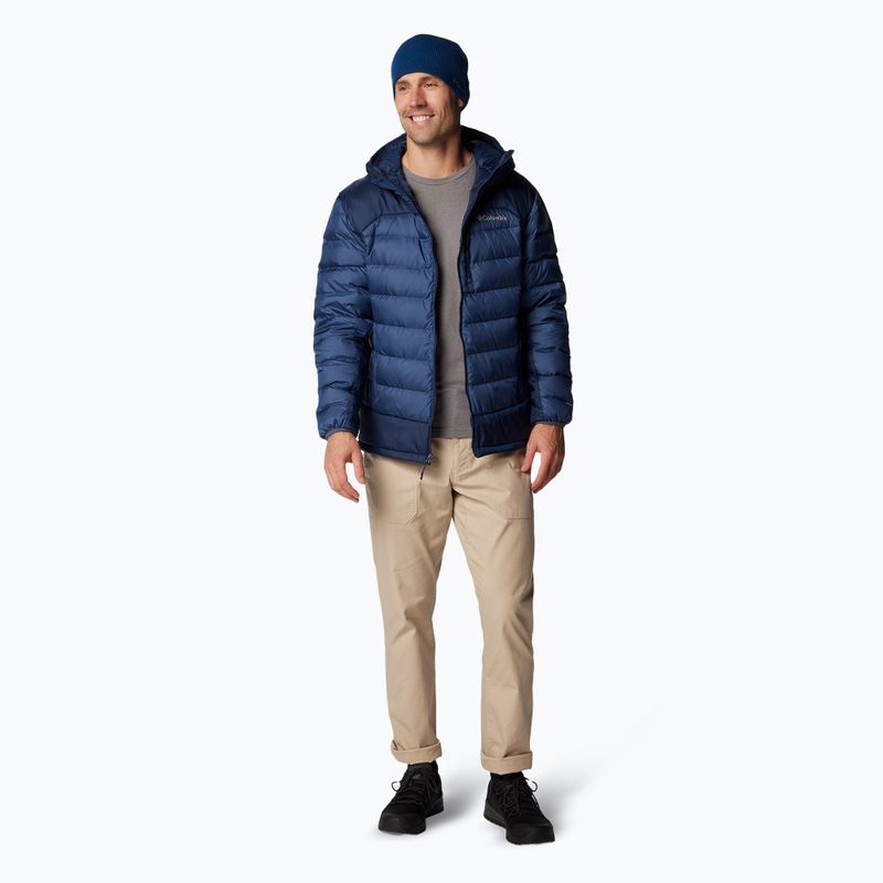 Men's Columbia Autumn Park II Down Hooded jacket dark mountain/ collegiate navy 2