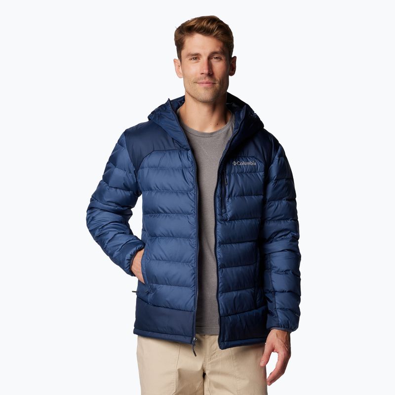 Men's Columbia Autumn Park II Down Hooded jacket dark mountain/ collegiate navy 5