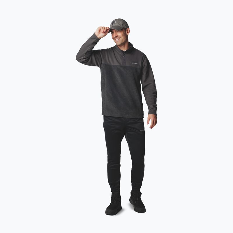 Men's fleece sweatshirt Columbia Steens Mountain Half Snap II charcoal heather/shark 2